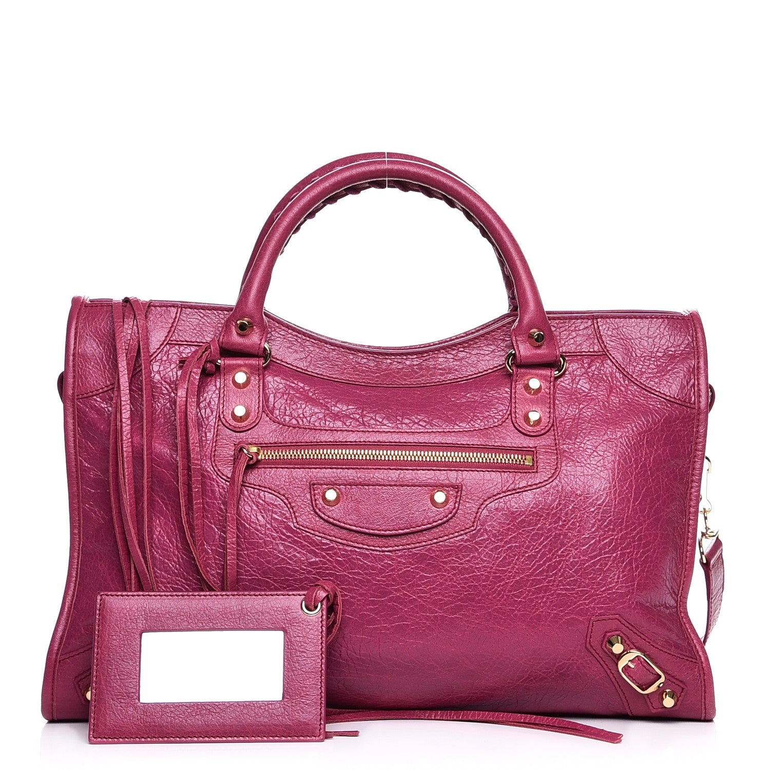 Balenciaga Agneau Classic Gold Hardware City Rose Dahlia 1 of 8