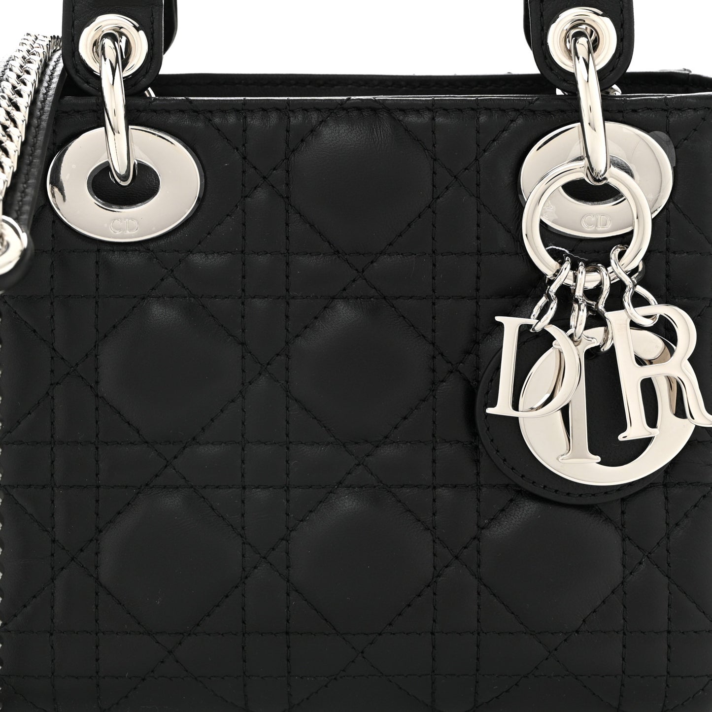 Lambskin Cannage Mini Lady Dior Black