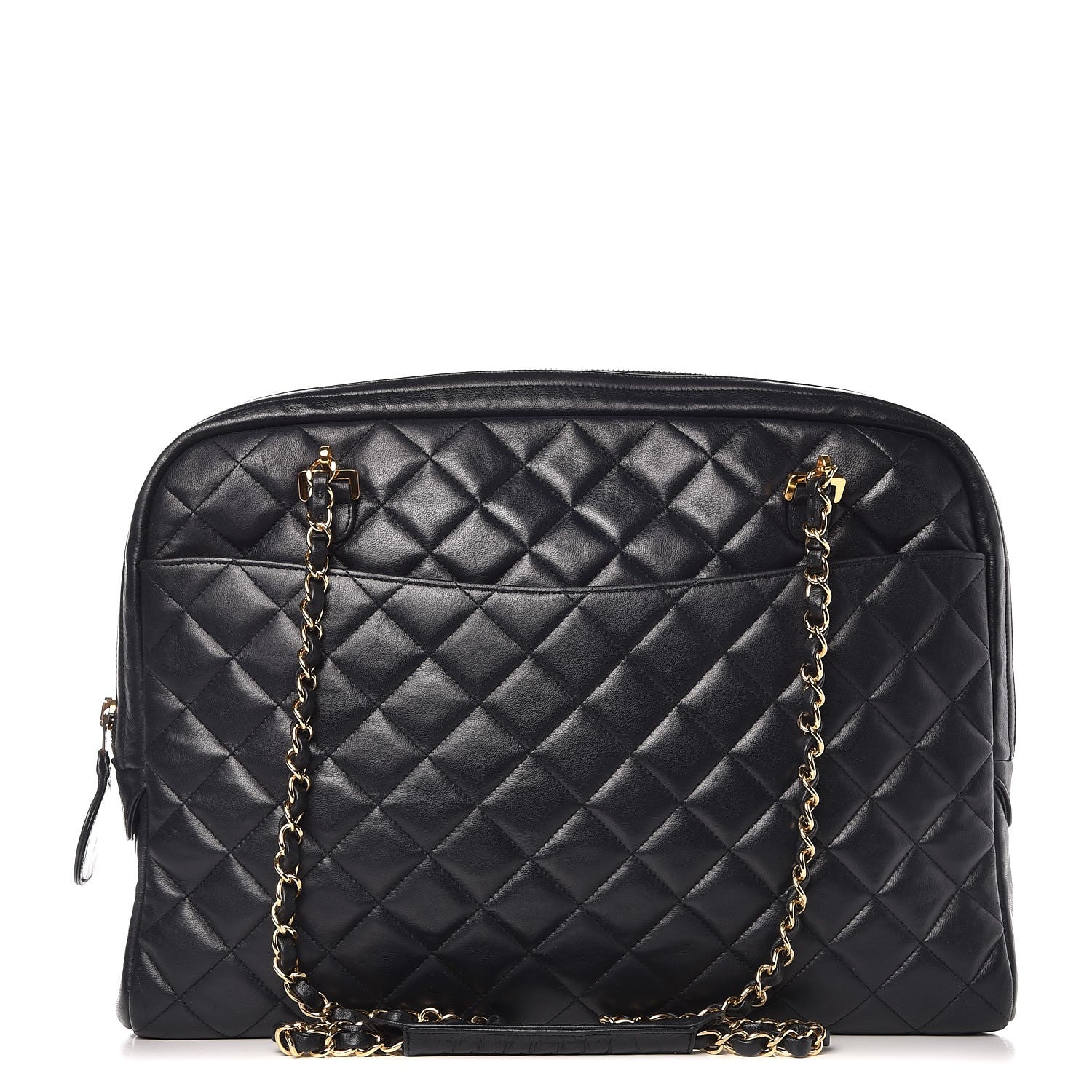 Chanel Lambskin Quilted Large Camera Case Navy Blue 1 of 11