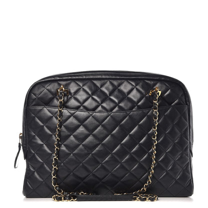 Chanel Lambskin Quilted Large Camera Case Navy Blue 1 of 11