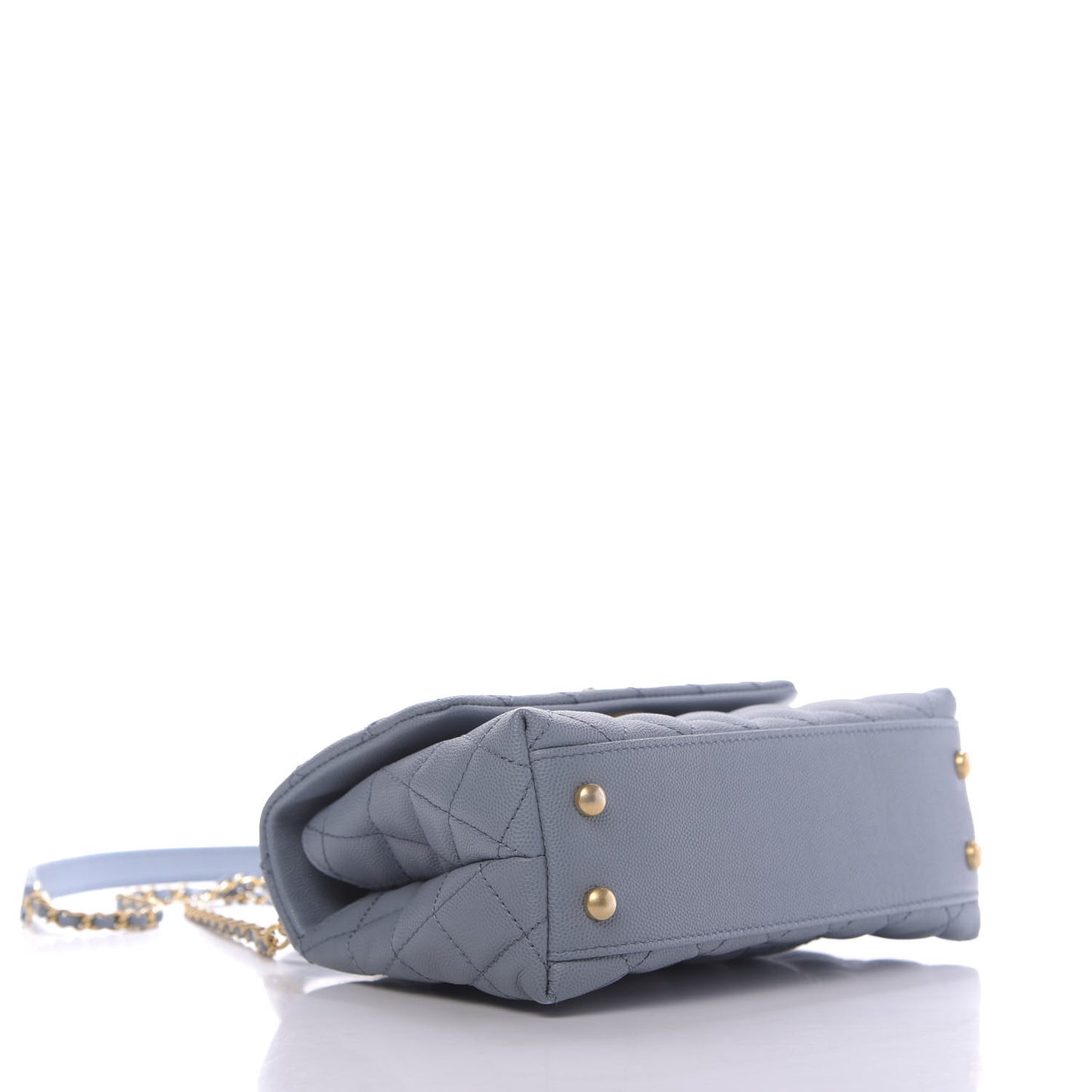 Caviar Quilted Mini Coco Handle Flap Light Blue