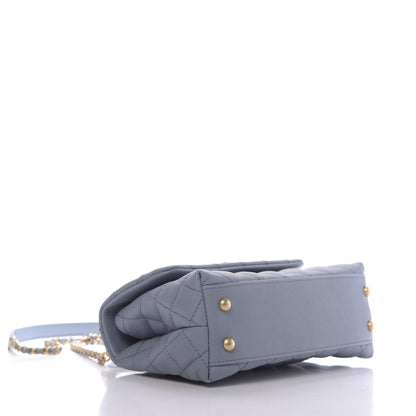 Chanel Caviar Quilted Mini Coco Handle Flap Light Blue 4 of 12