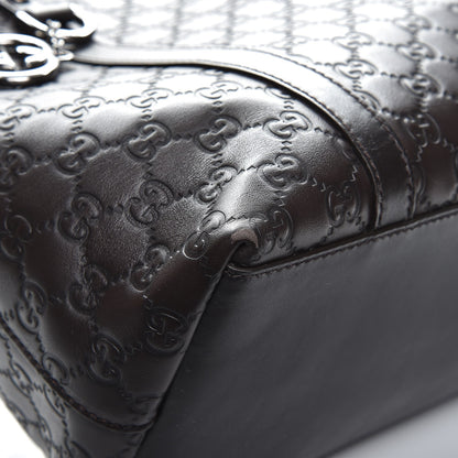 Gucci Guccissima Medium GG Charm Dome Satchel Dark Brown 9 of 12
