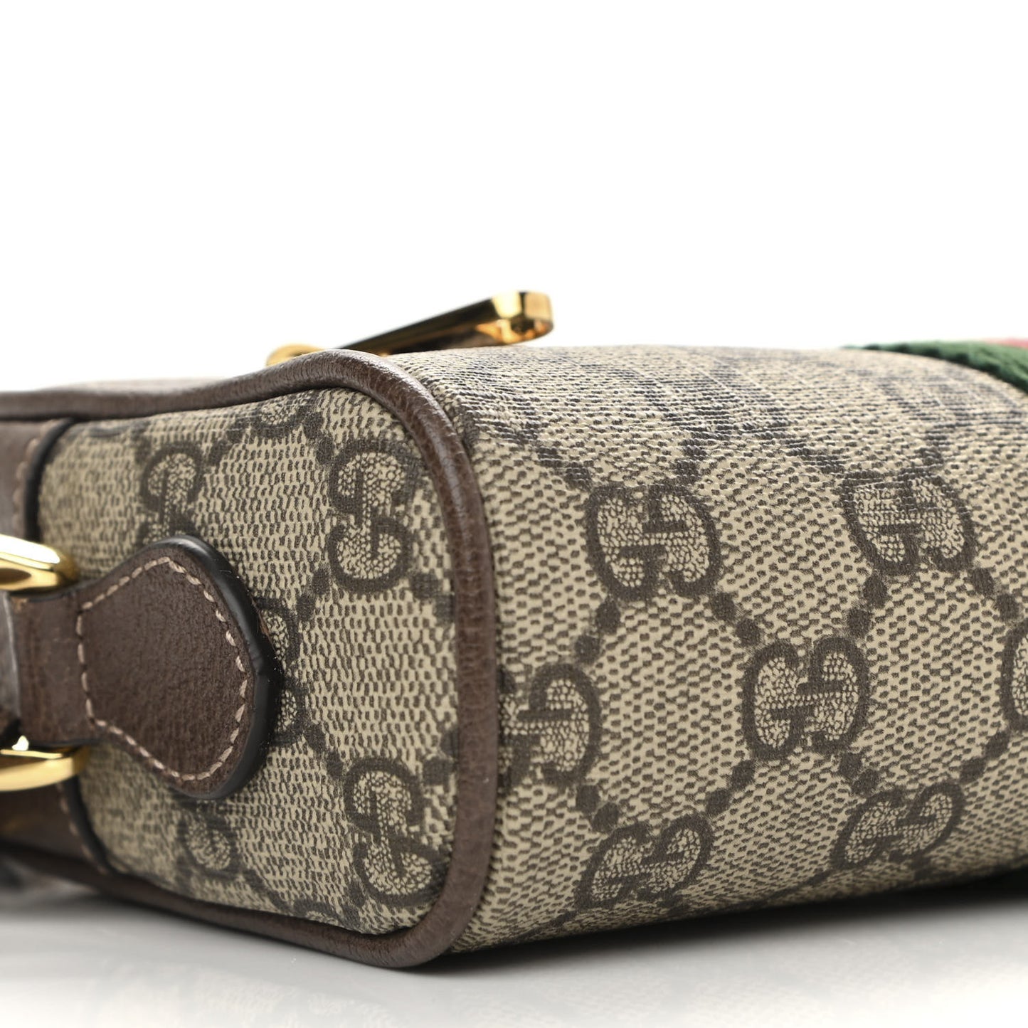 GG Supreme Monogram Web Mini Ophidia Shoulder Bag Brown