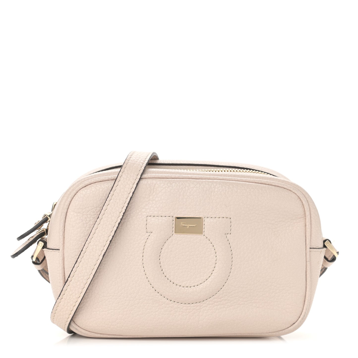 Calfskin City Goncho Crossbody Camera Bag Ivory