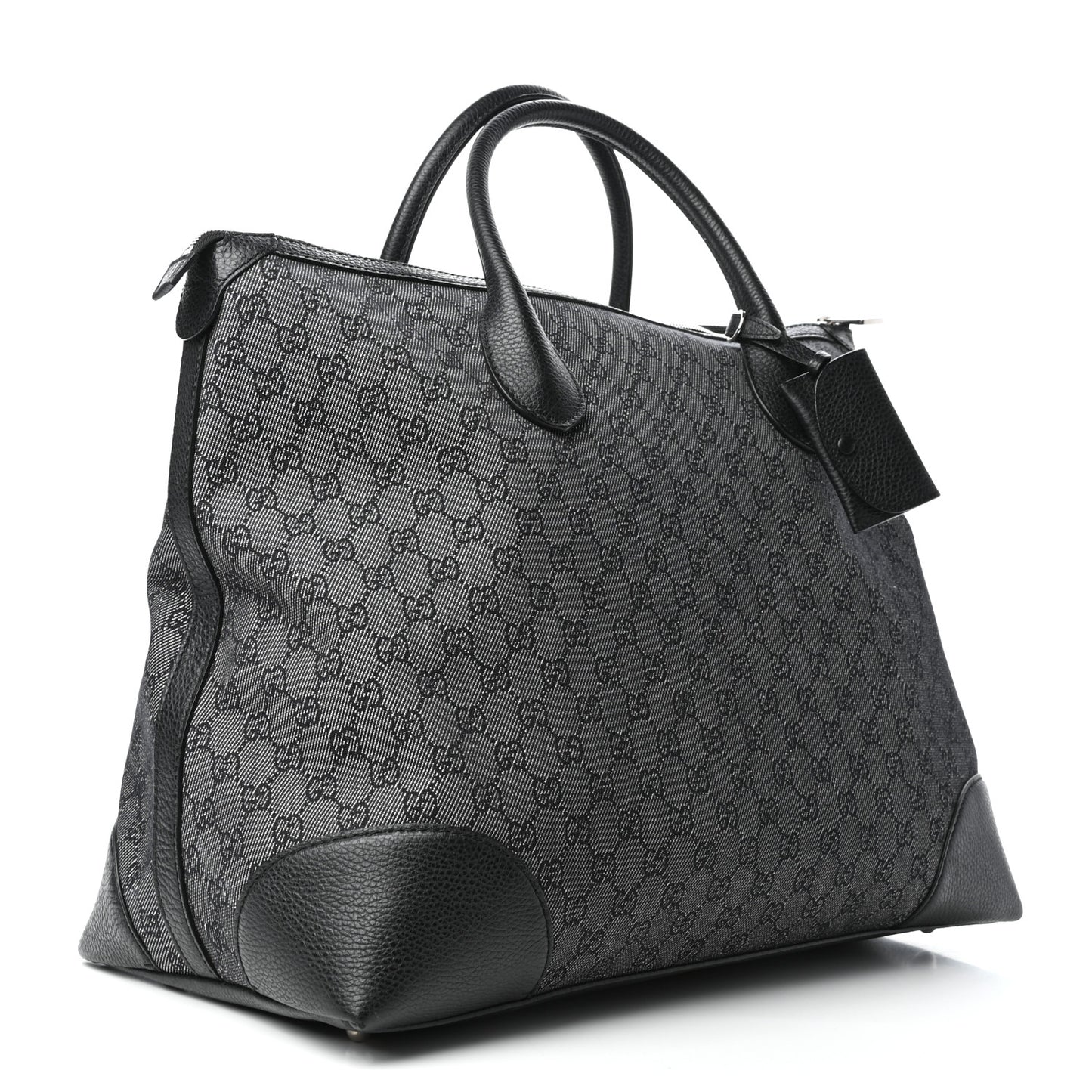 Denim Monogram Large Tote Black