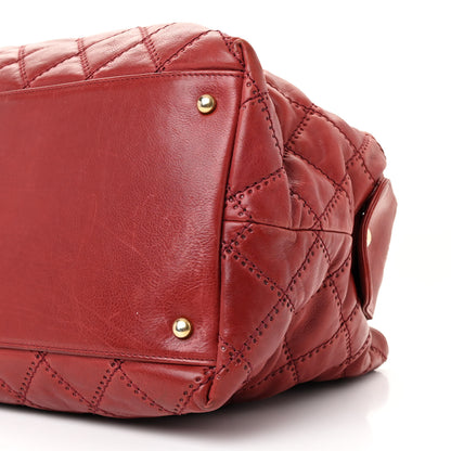 Chanel Calfskin Quilted Medium Retro Chain Tote Red 12 of 12