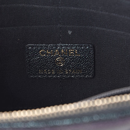 Chanel Iridescent Caviar Quilted Classic Pouch With Handle Black 6 of 8