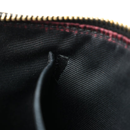 Saint Laurent Grain De Poudre Chevron Monogram Large Bill Pouch Black 8 of 11