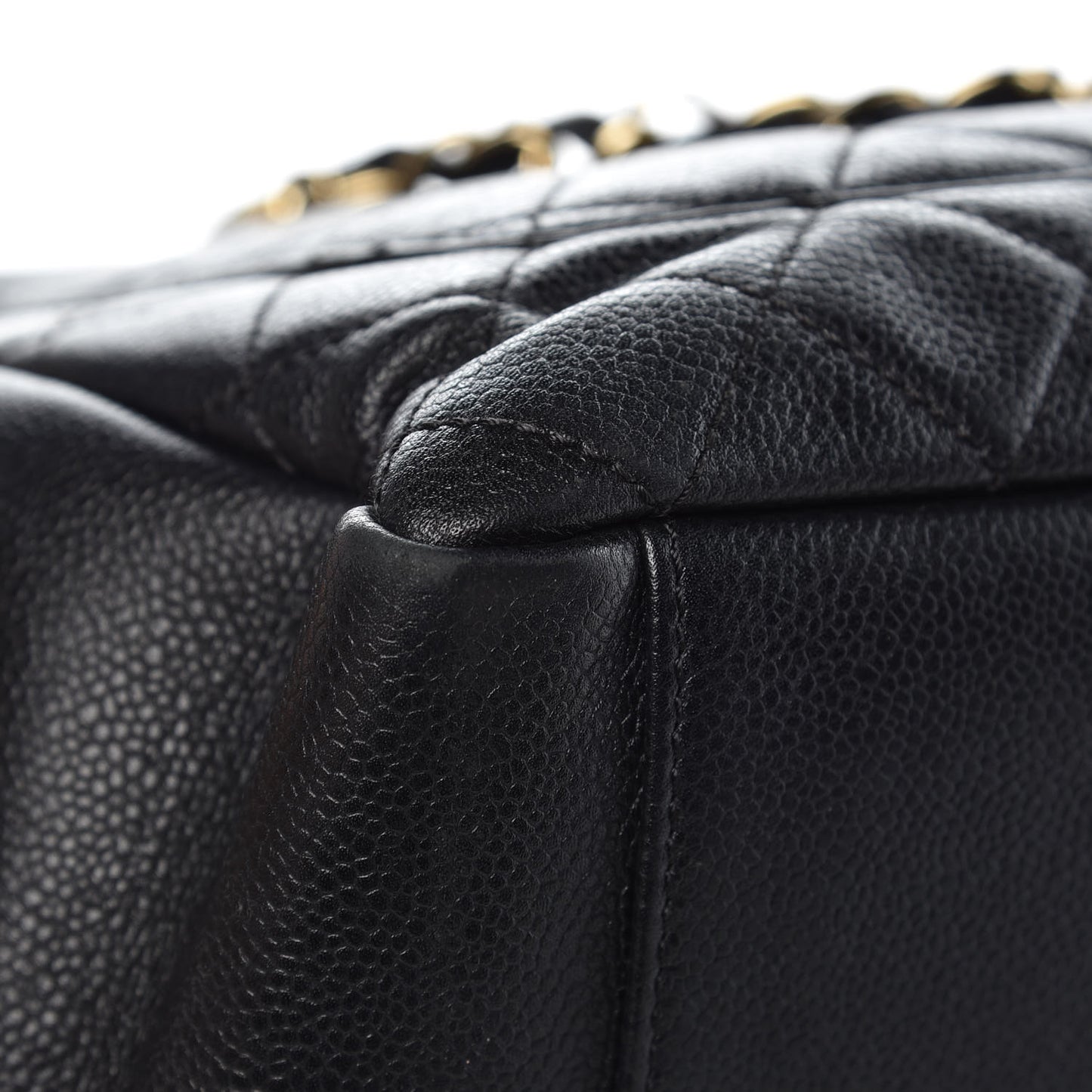 Caviar Quilted Grand Shopping Tote GST Black