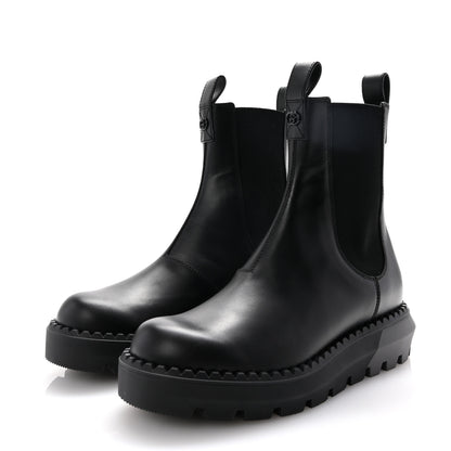 Gucci Sierra Calfskin Double Stretch Rib Mens Chelsea Boots 8.5 Black 4 of 10