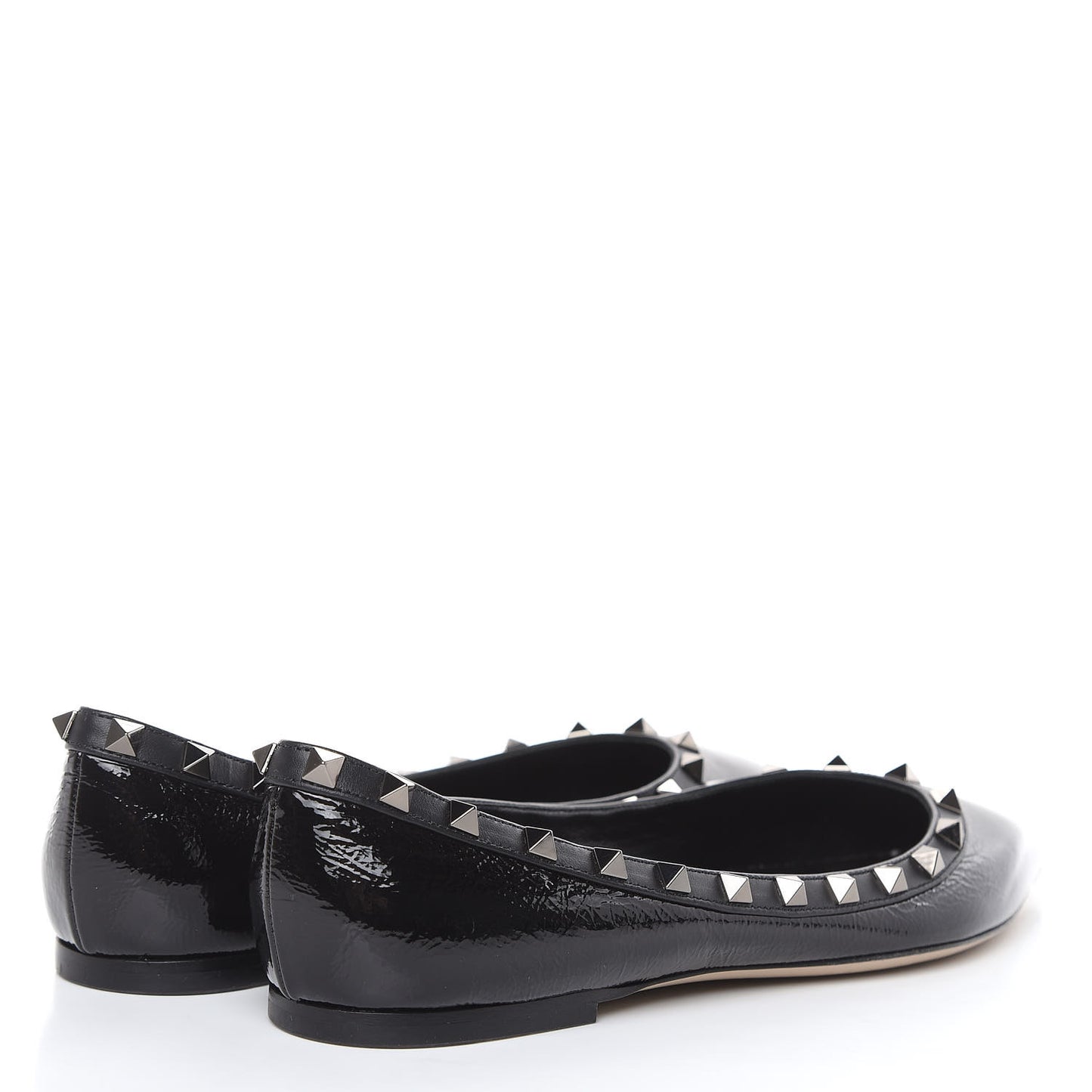 Patent Rockstud Ballerina Flats 40 Black