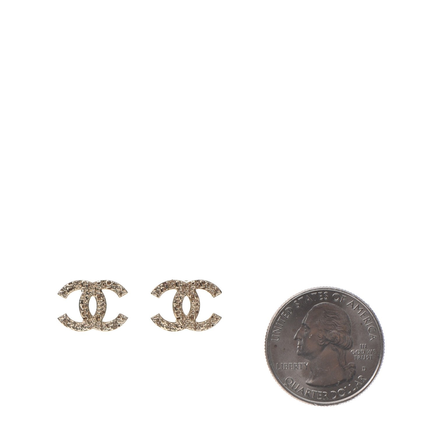 Chanel Chain CC Earrings Gold 2 of 7