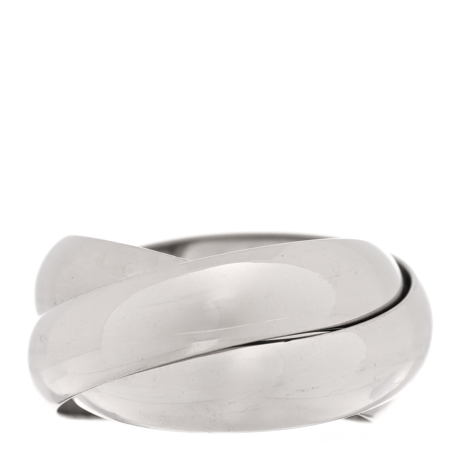 Cartier 18K White Gold Large Trinity Ring 51 5.75 3 of 4