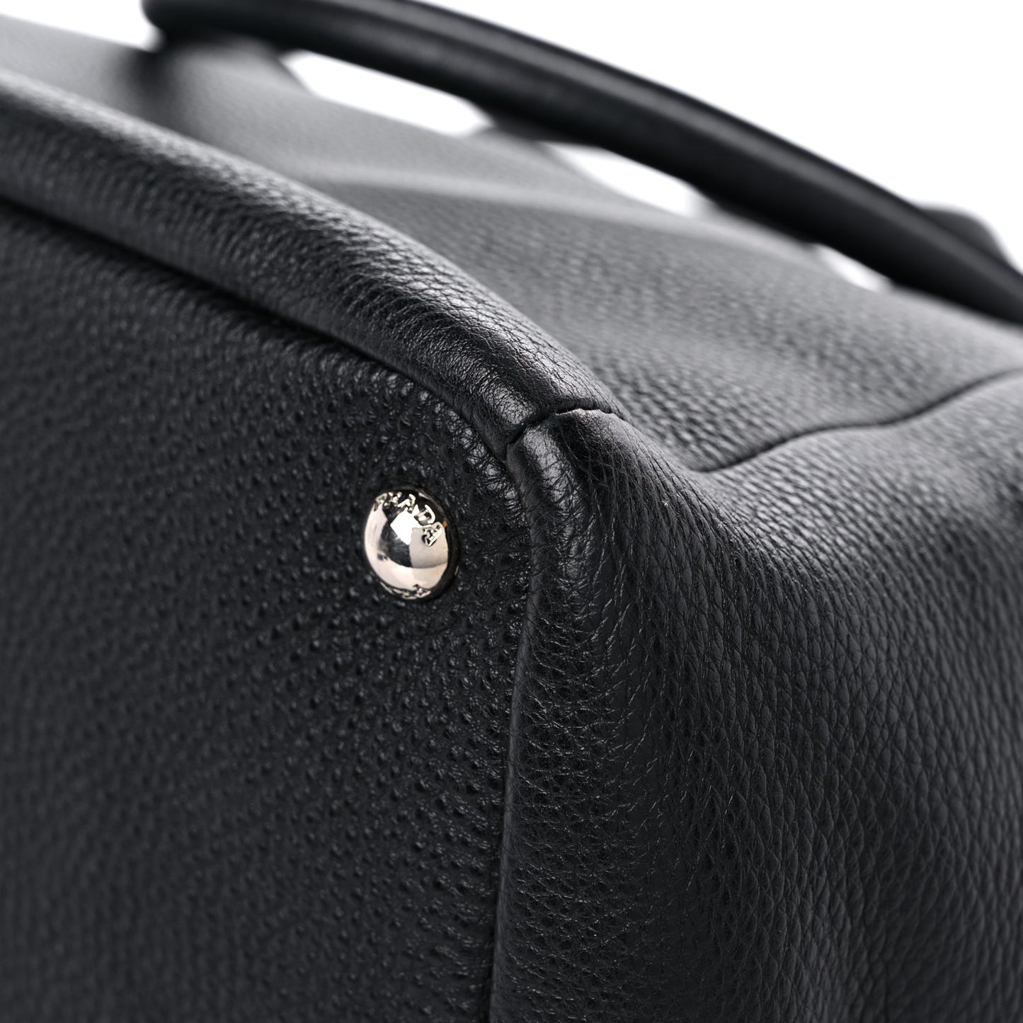 Vitello Daino Side Pocket Tote Black