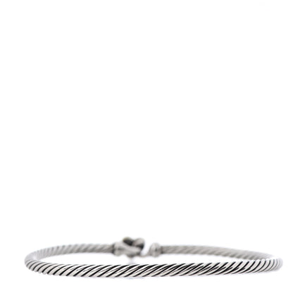 David Yurman Sterling Silver 18K Yellow Gold 3mm Cable Collectibles Heart Bracelet 3 of 5