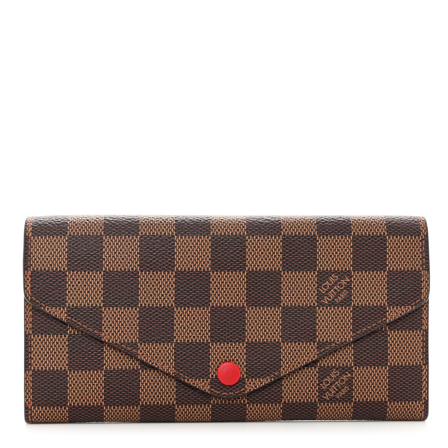 Damier Ebene Josephine Wallet Red