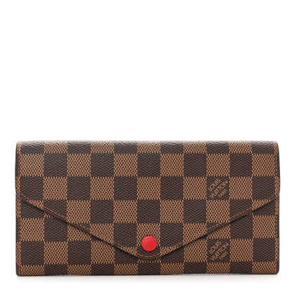 Louis Vuitton Damier Ebene Josephine Wallet Red 1 of 10