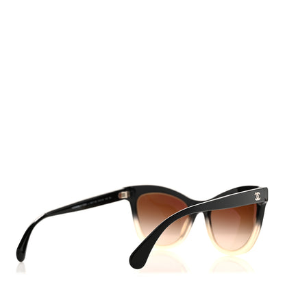 Chanel Acetate CC Cat Eye Summer Sunglasses 5350 Black Beige 4 of 7