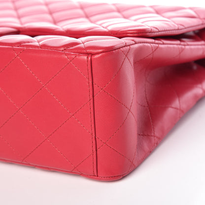 Chanel Lambskin Quilted Maxi Single Flap Fuchsia 7 of 11