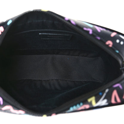 Saint Laurent Grain De Poudre Medium Classic Monogram Multicolor Graphic Print Lou Camera Bag Black 5 of 9