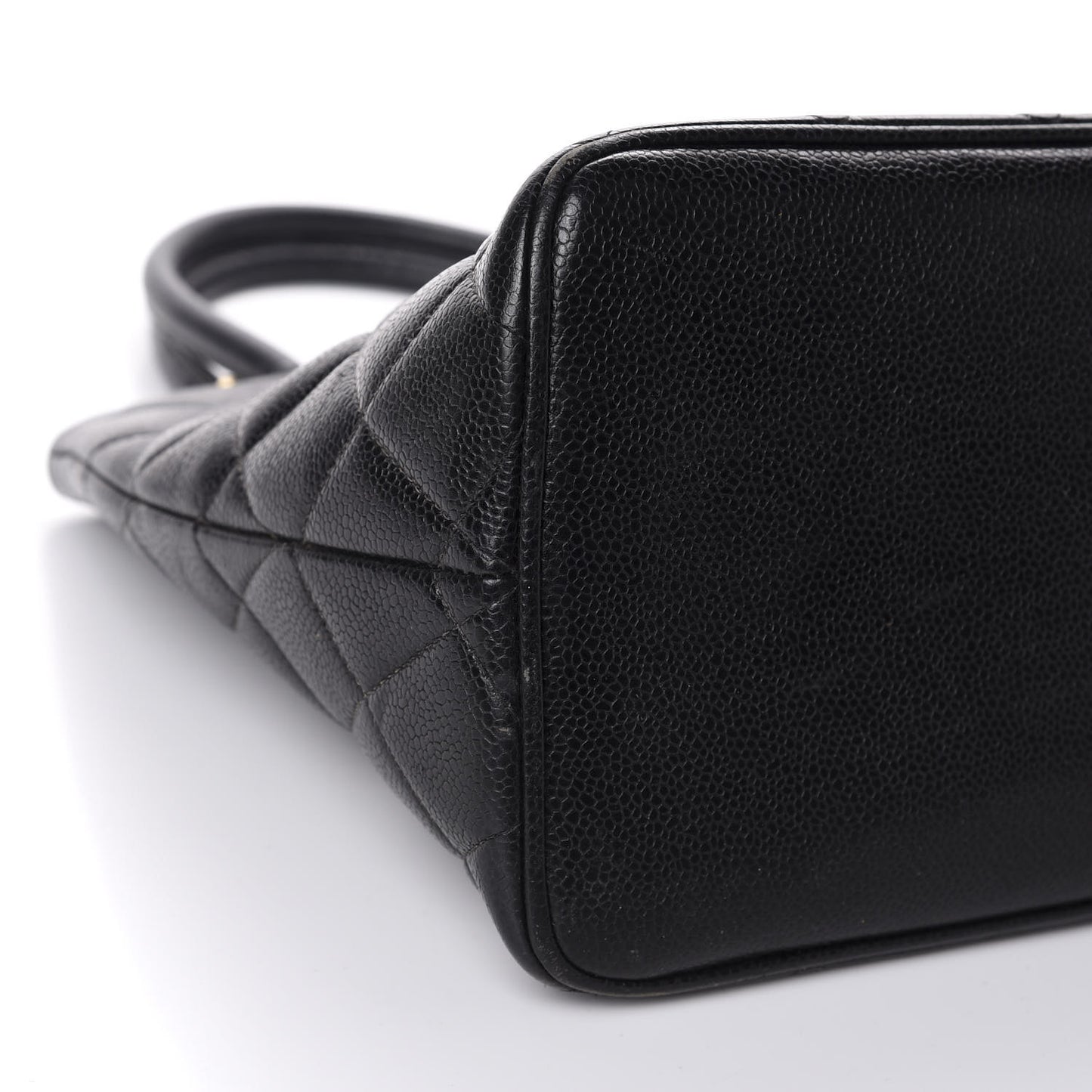 Caviar Quilted Medallion Tote Black