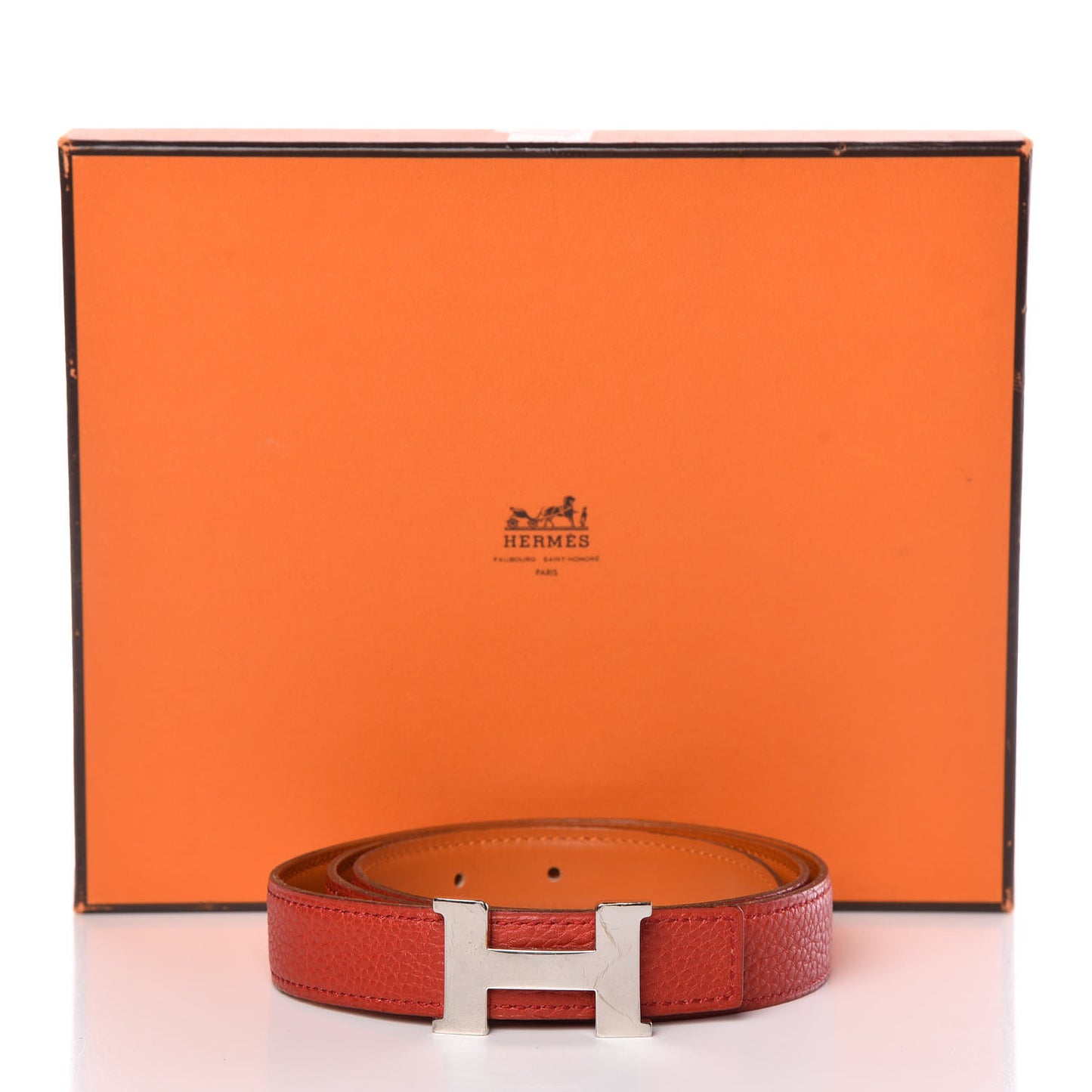 Box Togo 24mm Mini Constance H Belt 85 Orange Vermillion