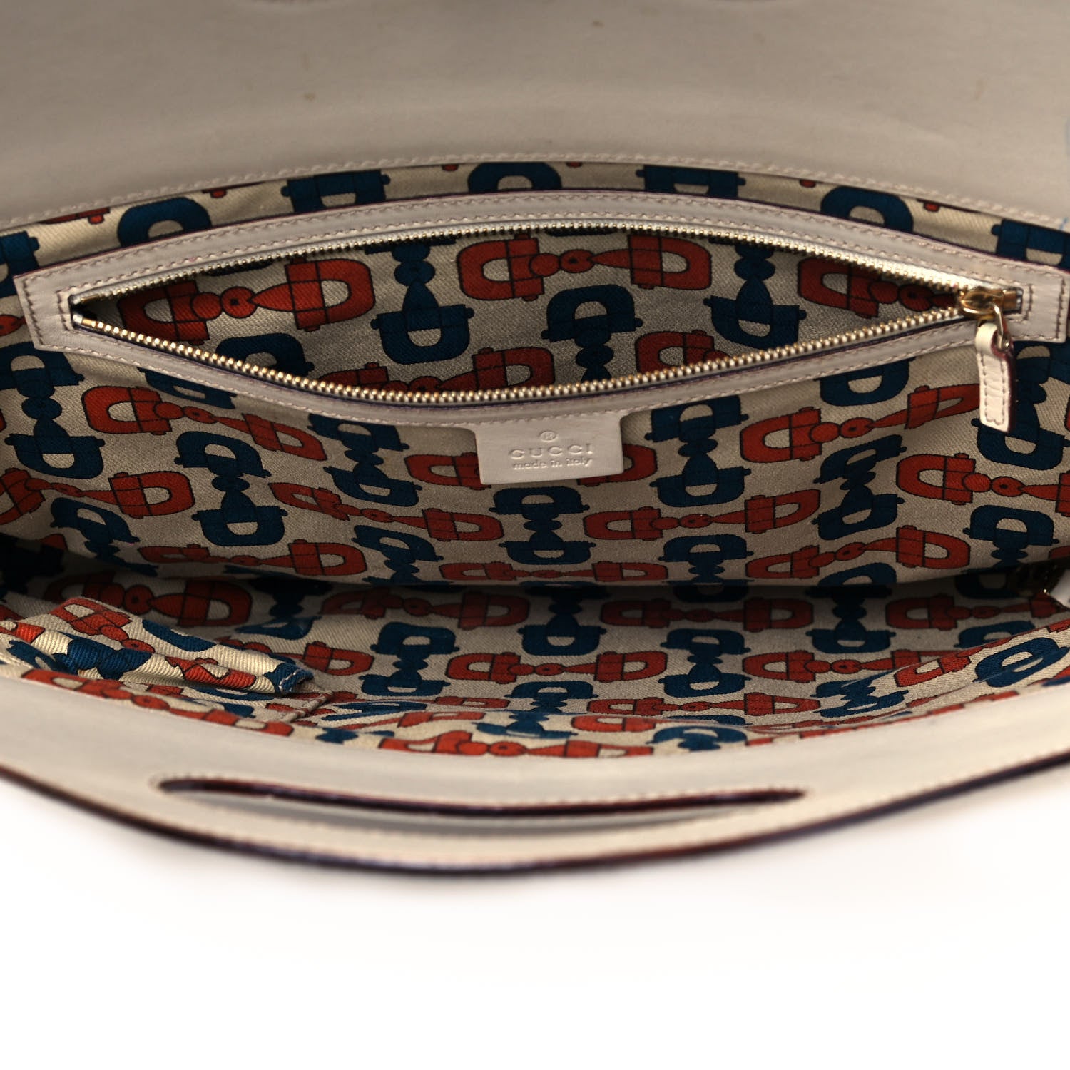 Gucci Guccissima Medium Punch Top Handle Tote White 5 of 16