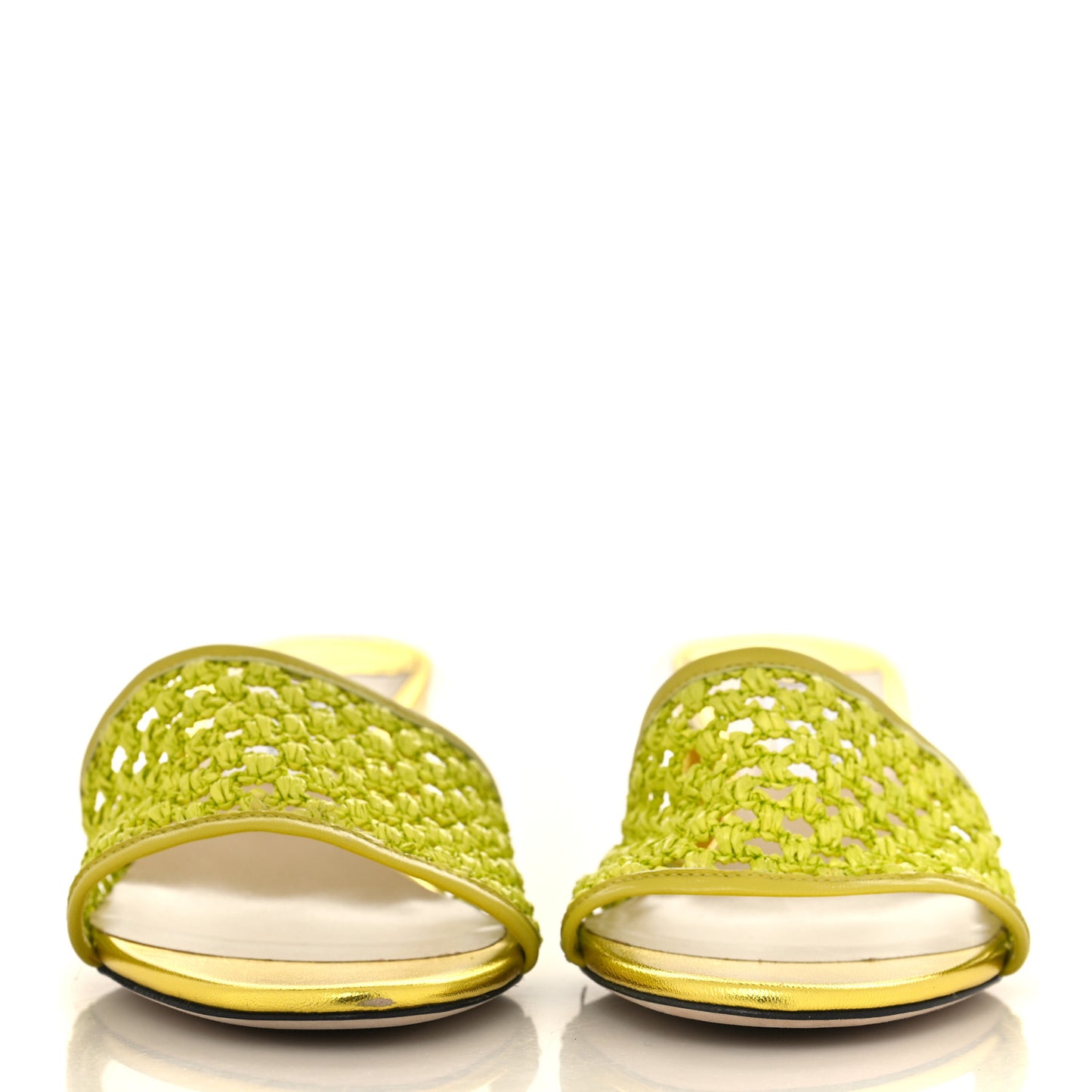 Woven Raffia Minea 45 Sandals 39 Lime