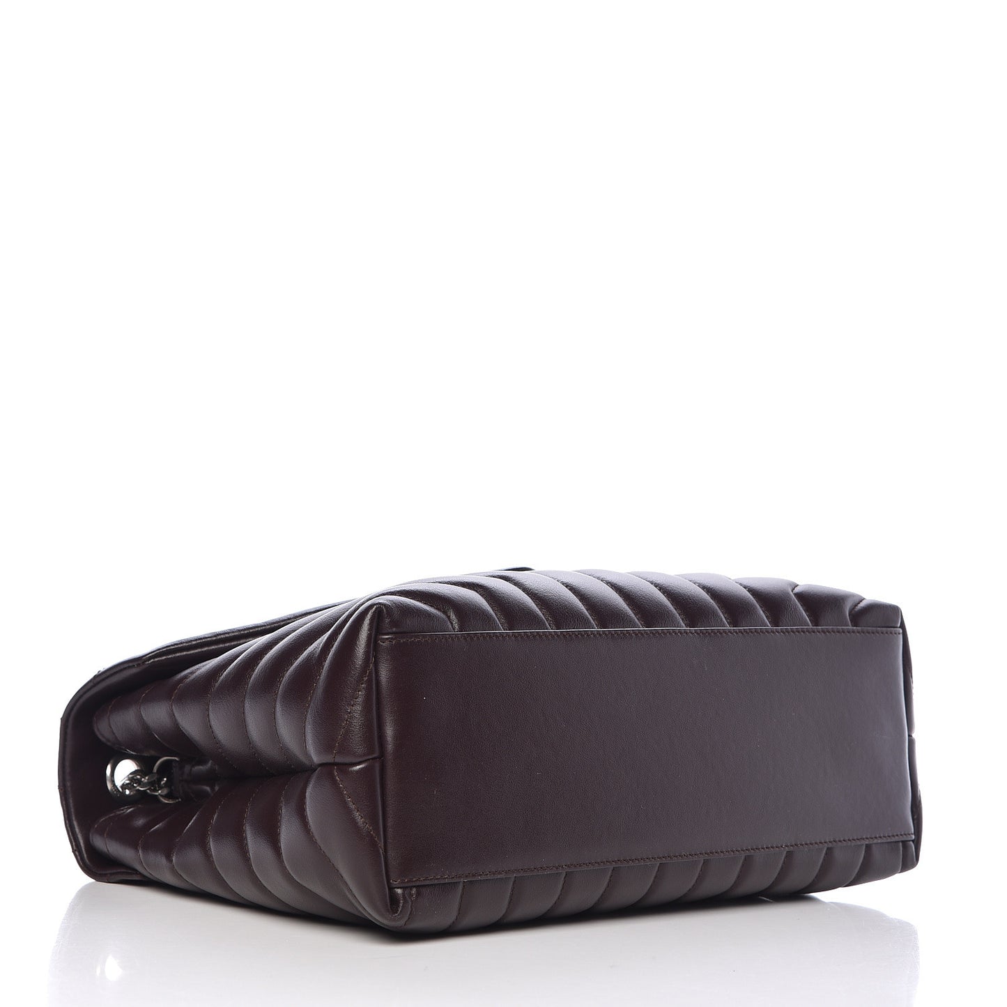 Calfskin Y Quilted Monogram Medium Loulou Chain Satchel Amaranto