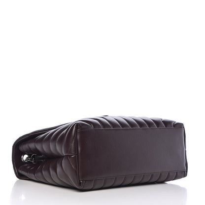 Saint Laurent Calfskin Y Quilted Monogram Medium Loulou Chain Satchel Amaranto 4 of 12