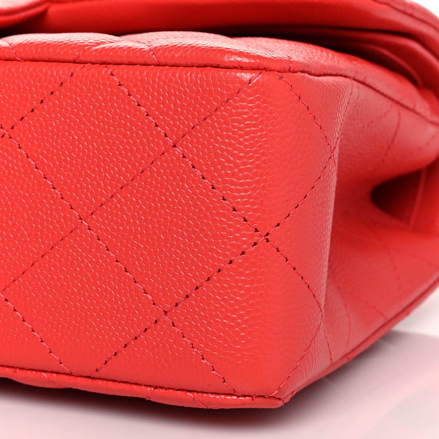 Chanel Caviar Quilted Small Double Flap Coral 10 of 11