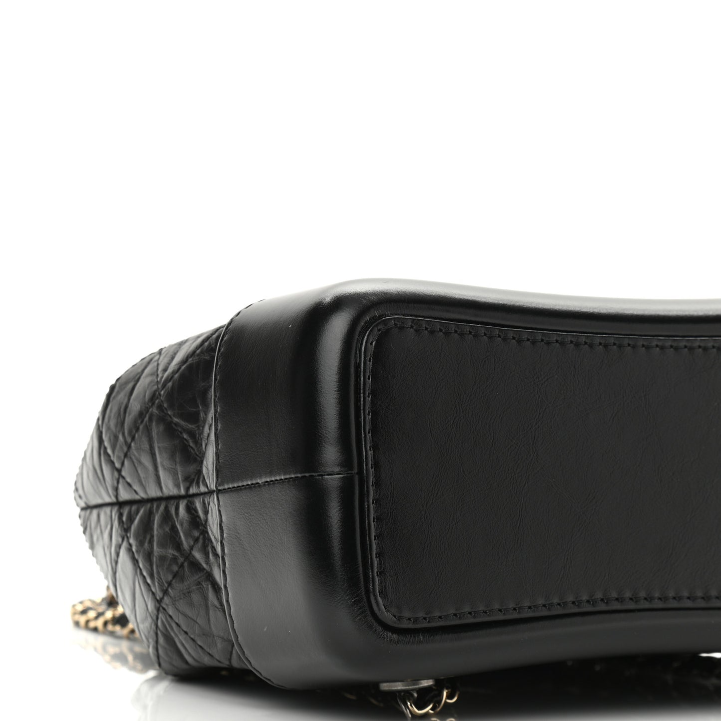 Aged Calfskin Quilted Small Gabrielle Backpack Black