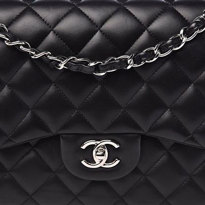 Chanel Lambskin Quilted Jumbo Double Flap Black 17 of 17