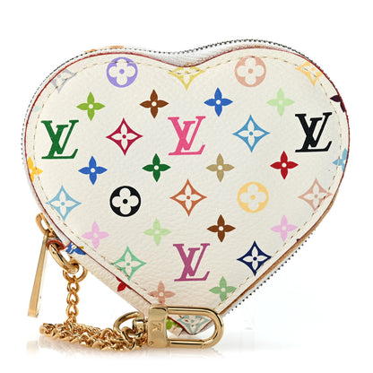 Louis Vuitton Monogram Multicolor Coeur Heart Coin Purse White 1 of 9