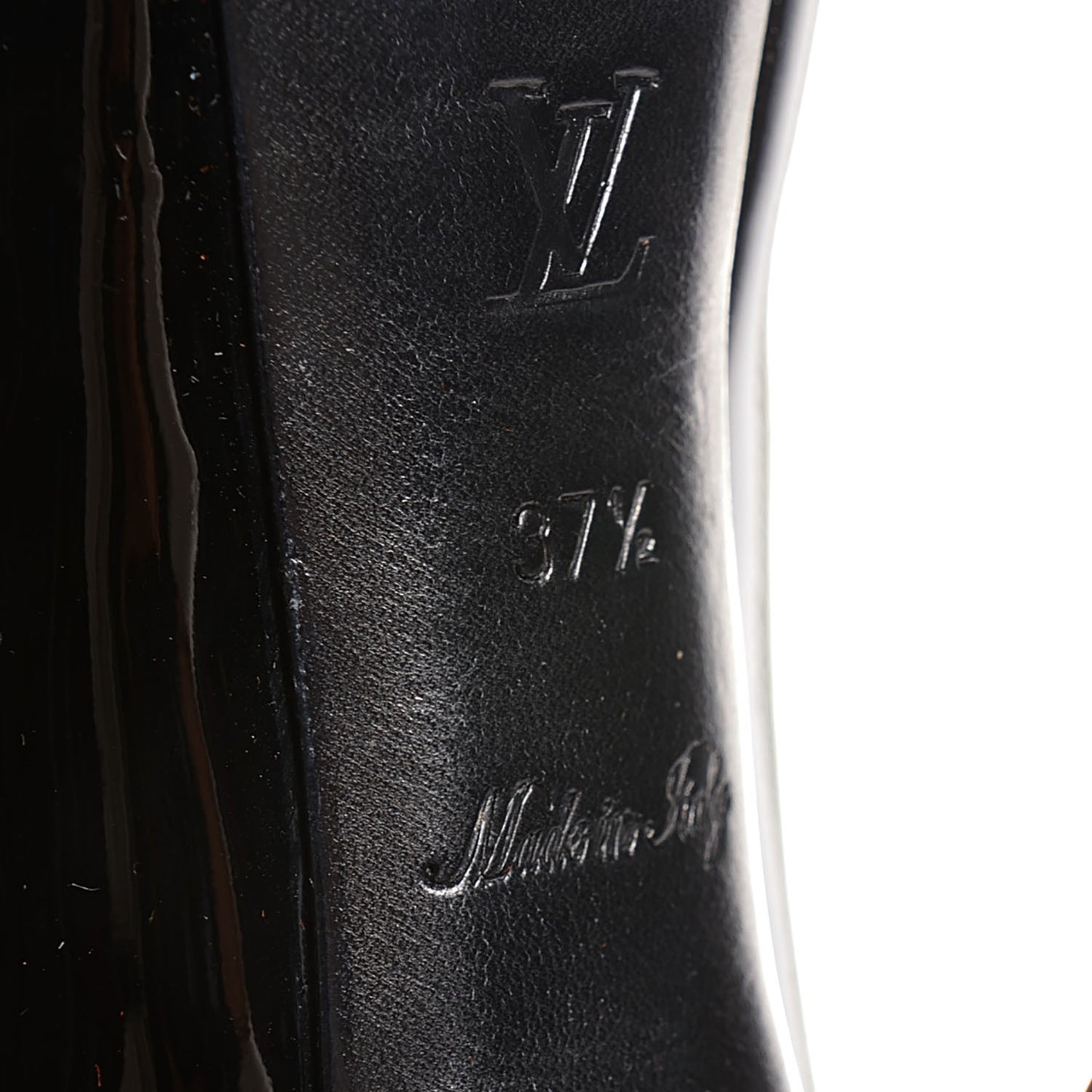 Patent Calfskin Oh Really Peep Toe Pumps 37.5 Black