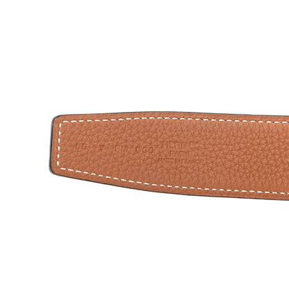 Hermes Box Togo 32mm H Belt 85 Black Gold 3 of 5