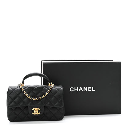 Chanel Caviar Quilted Mini Top Handle Rectangular Flap Black 11 of 11