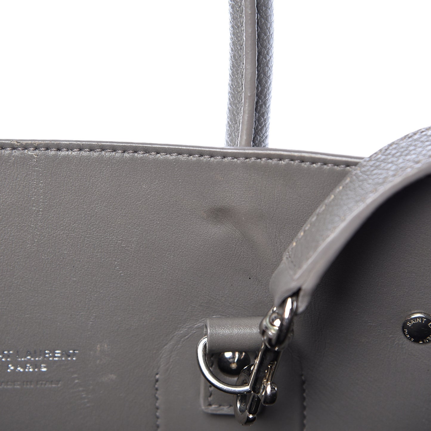 Grained Calfskin Small Sac De Jour Fog