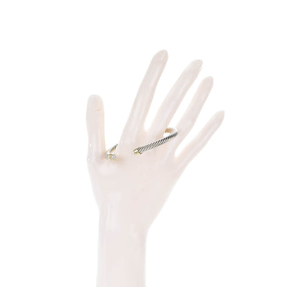 David Yurman Sterling Silver 14K Yellow Gold Pearl 5mm Cable Classics Petite Color Bracelet 2 of 6