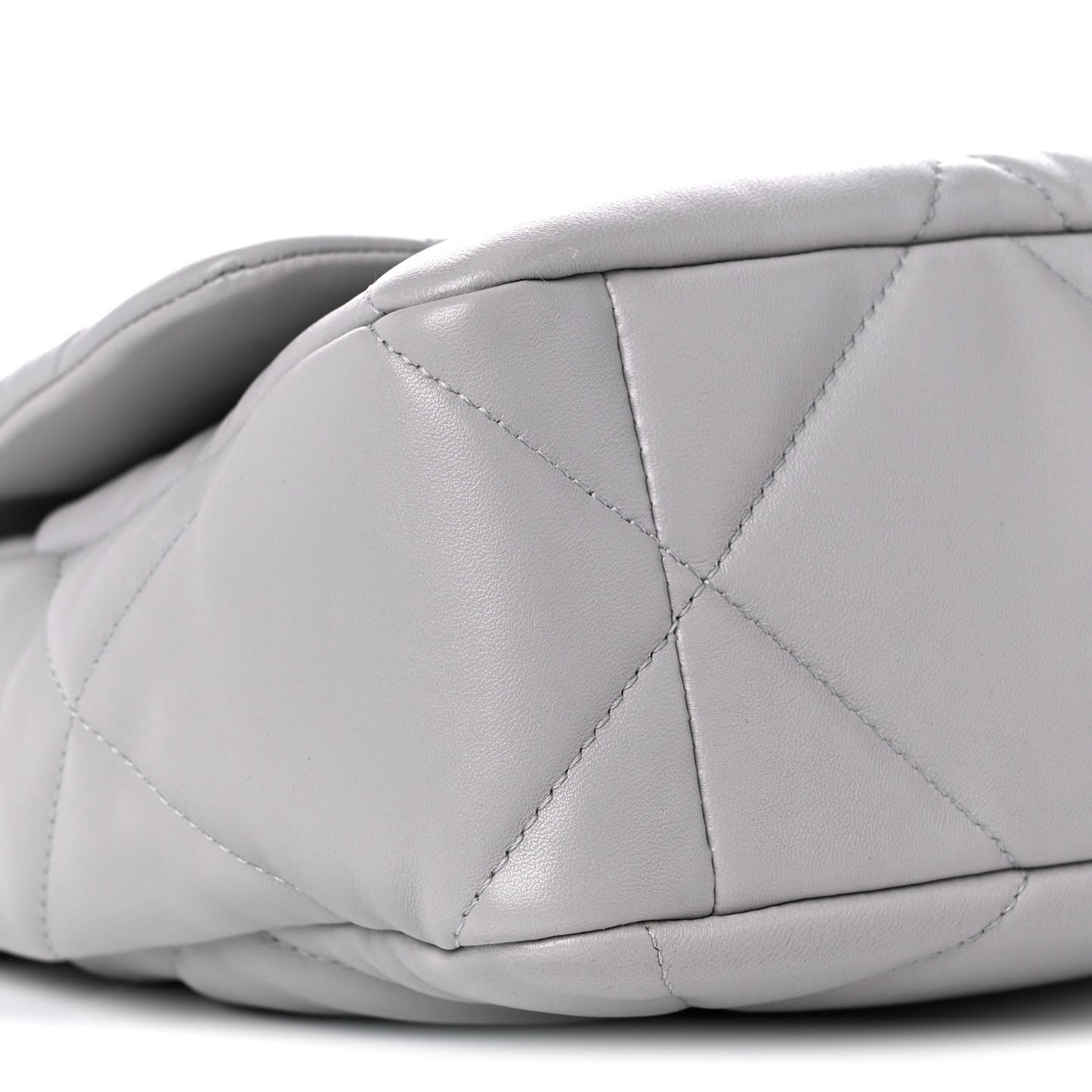 Lambskin Quilted Large Chanel 19 Flap Grey
