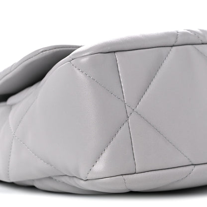 Chanel Lambskin Quilted Large Chanel 19 Flap Grey 8 of 10