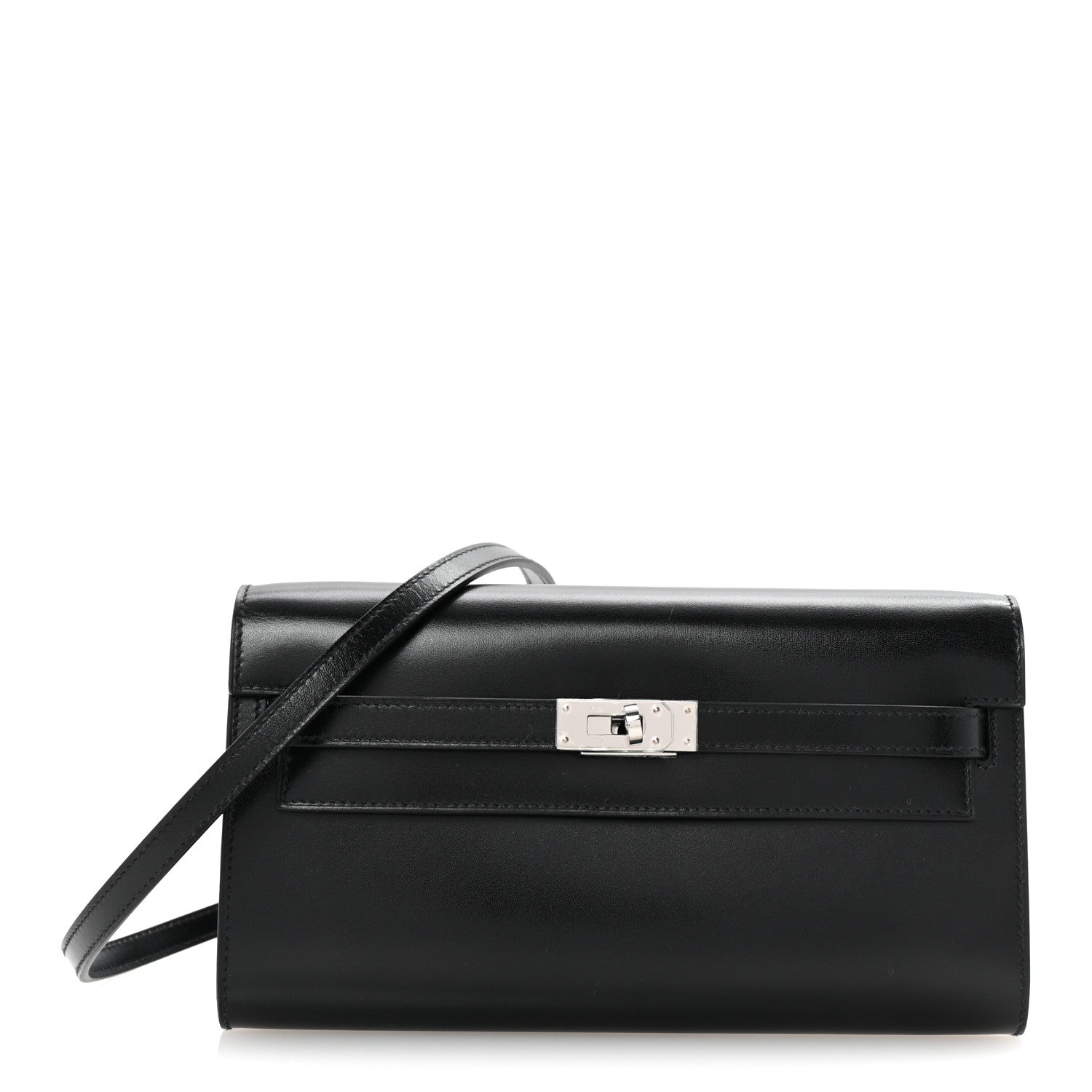 Hermes Box Kelly Wallet To Go Black 1 of 9