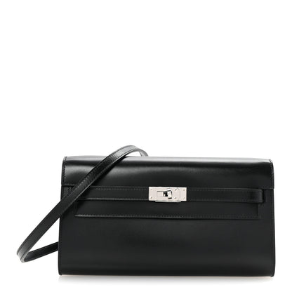 Hermes Box Kelly Wallet To Go Black 1 of 9