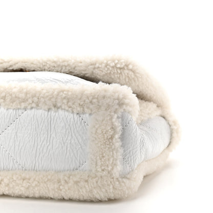 Chanel Crumpled Calfskin Shearling Sheepskin Medium Chanel 19 Flap White 10 of 10