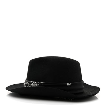 Hermes Feutre Silk Zouaves et Dragons Finesse Dahlia Hat 59 Black 4 of 10