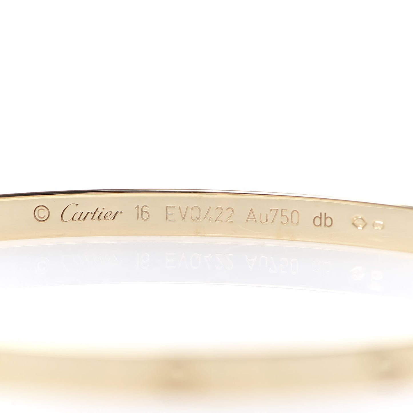 18K Yellow Gold Small LOVE Bracelet 16
