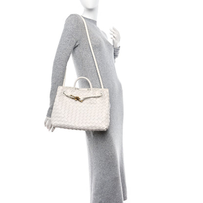 Bottega Veneta Nappa Intrecciato Medium Andiamo Shoulder Bag Agate Grey 2 of 9