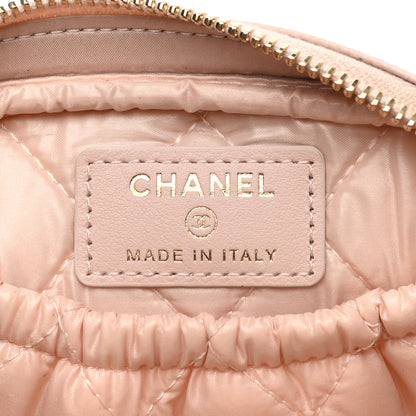 Chanel Caviar Quilted Small Curvy Pouch Cosmetic Case Light Pink 5 of 7