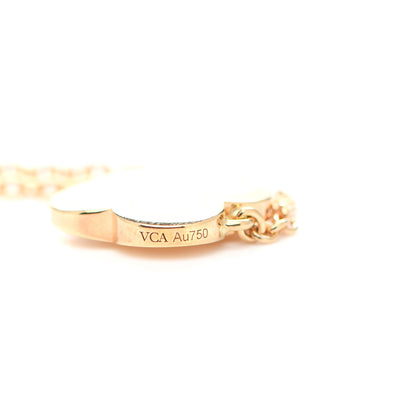 Van Cleef & Arpels 18K Yellow Gold Mother of Pearl Pure Alhambra Pendant Necklace 6 of 6